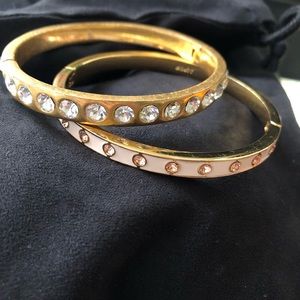J. CREW enamel and gold plated bangles